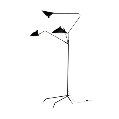Serge Mouille Floor Lamp Three-Arm LED Indoor Lighting