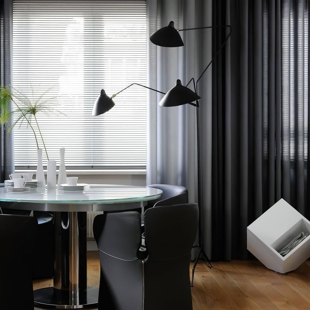 Serge Mouille Floor Lamp Three-Arm LED Indoor Lighting