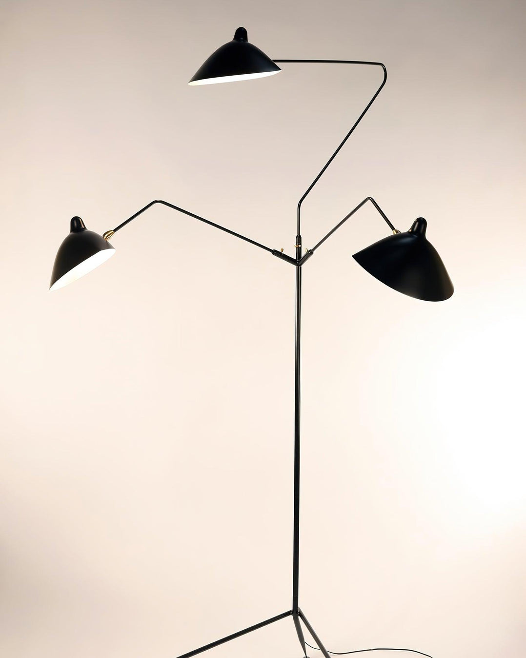 Serge Mouille Floor Lamp Three-Arm LED Indoor Lighting