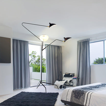 Serge Mouille Floor Lamp Three-Arm LED Indoor Lighting