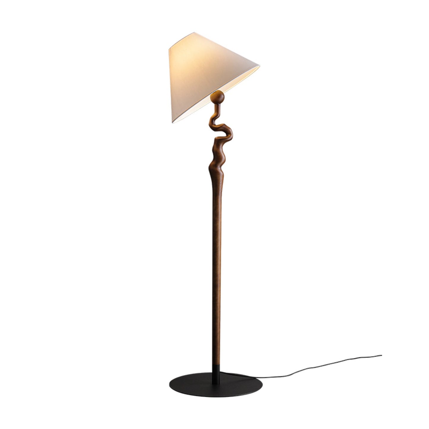 Serpentine Twist Floor Lamp with Adjustable Shade LED Indoor