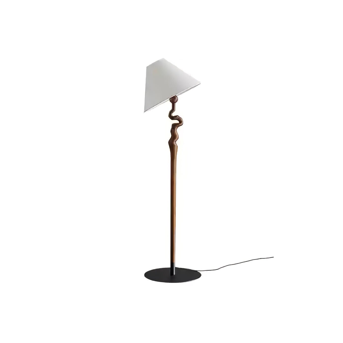 Serpentine Twist Floor Lamp with Adjustable Shade LED Indoor