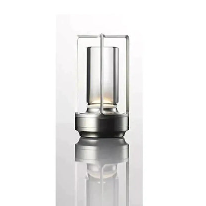 Chic and Modern Table Lamp - Stylish Metal and Glass Design