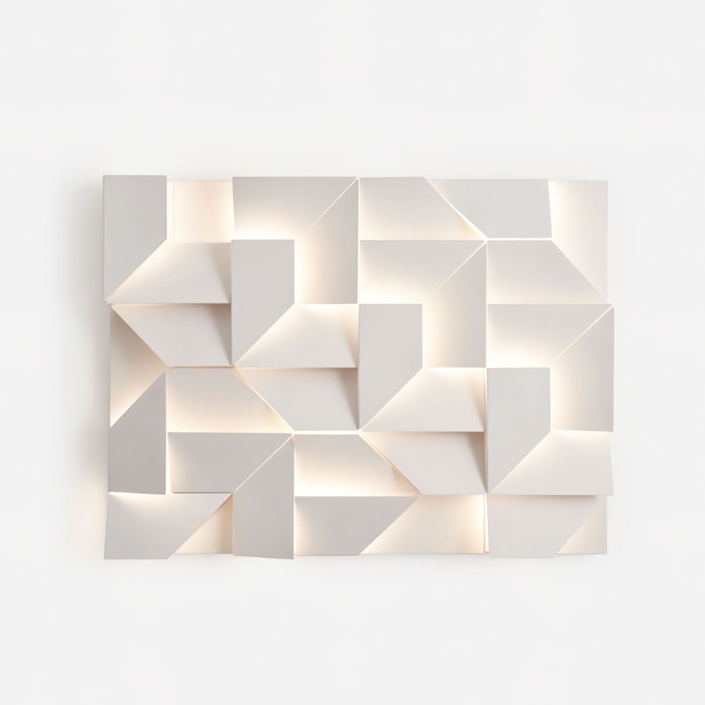 Shadows Grand Plug-in Sconce LED Wall Light - White Metal