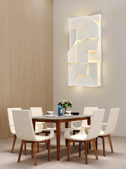 Shadows Grand Plug-in Sconce LED Wall Light - White Metal