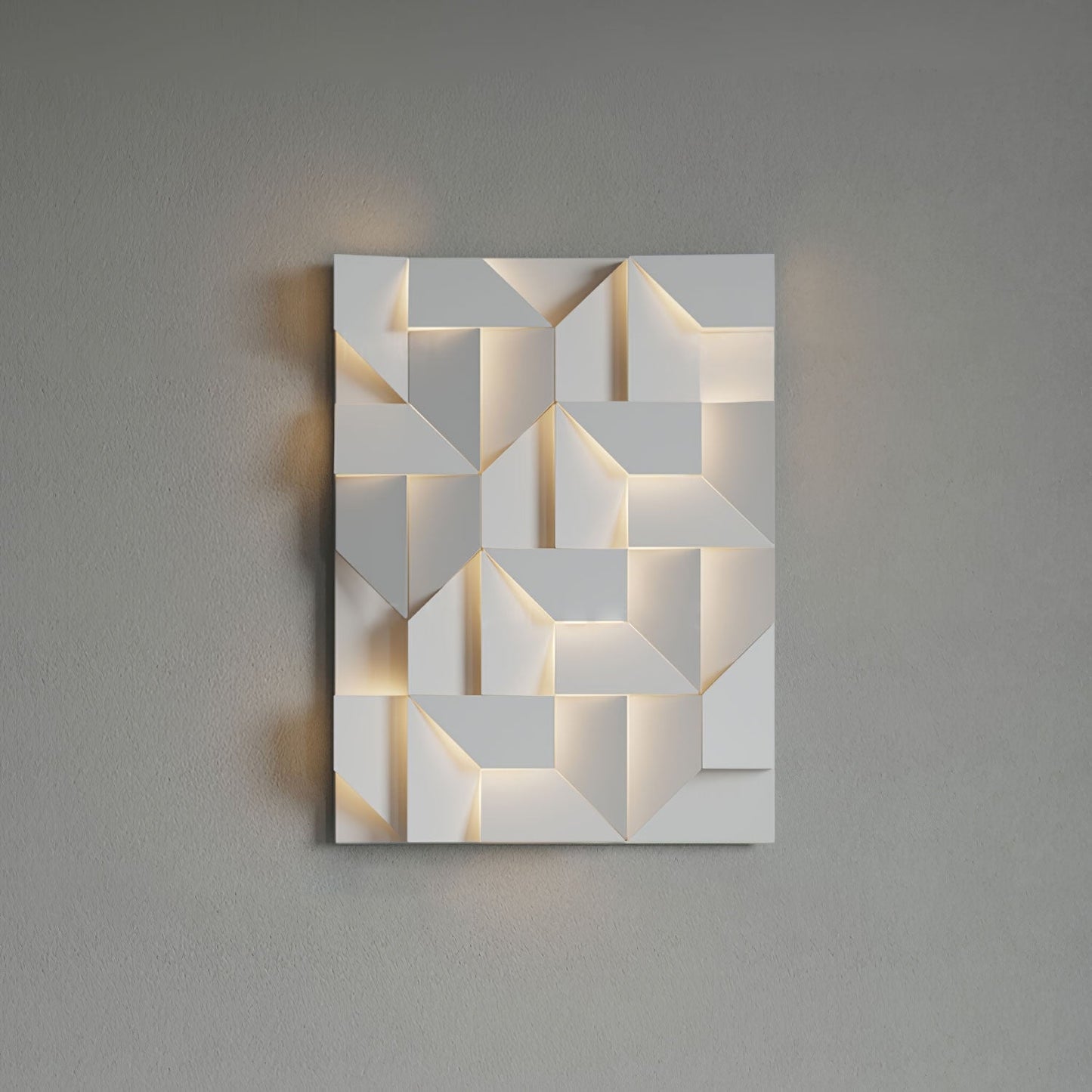 Shadows Grand Plug-in Sconce LED Wall Light - White Metal
