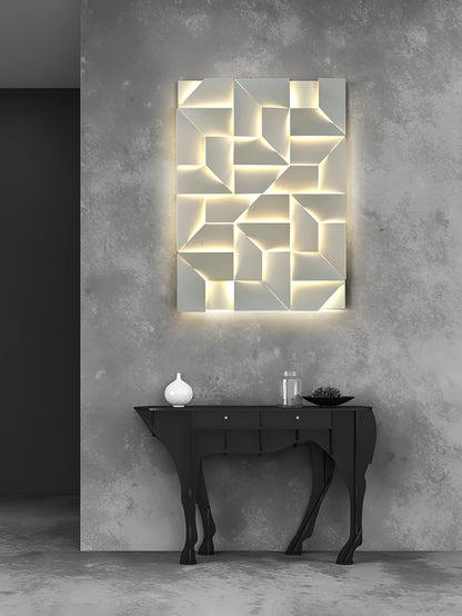 Shadows Grand Plug-in Sconce LED Wall Light - White Metal