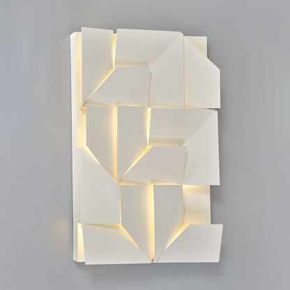 Shadows Grand Plug-in Sconce LED Wall Light - White Metal