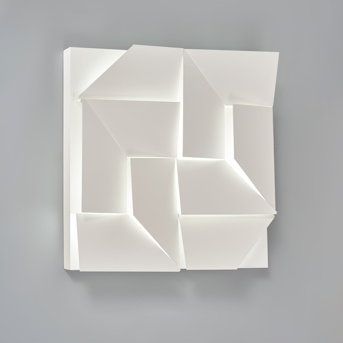 Shadows Grand Plug-in Sconce LED Wall Light - White Metal