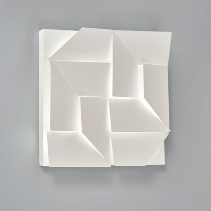 Shadows Grand Plug-in Sconce LED Wall Light - White Metal