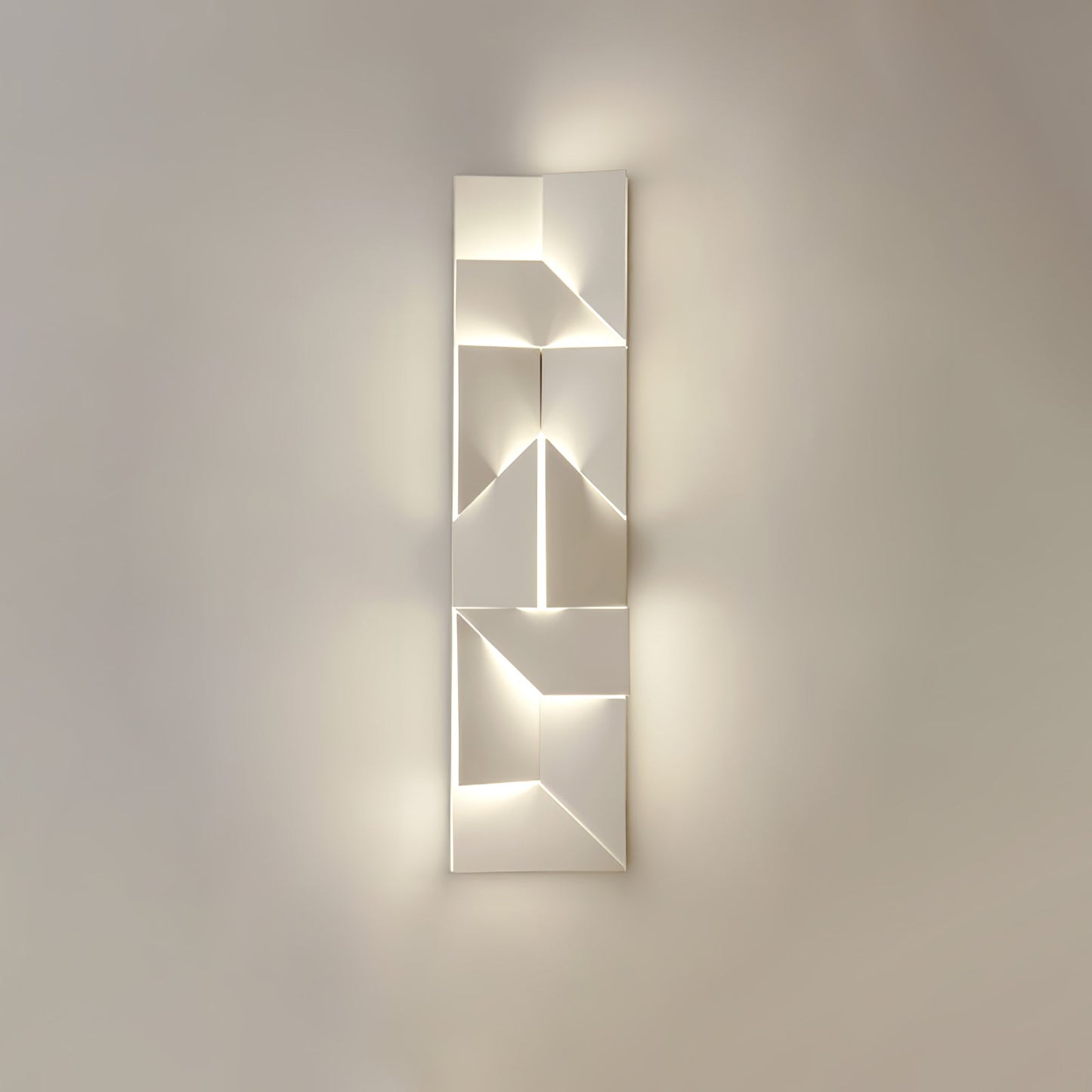 Shadows Grand Plug-in Sconce LED Wall Light - White Metal