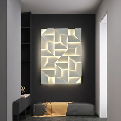 Shadows Grand Plug-in Sconce LED Wall Light - White Metal