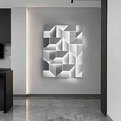 Shadows Grand Plug-in Sconce LED Wall Light - White Metal