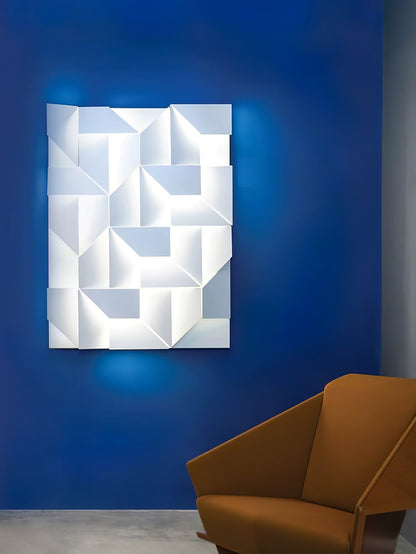 Shadows Grand Plug-in Sconce LED Wall Light - White Metal