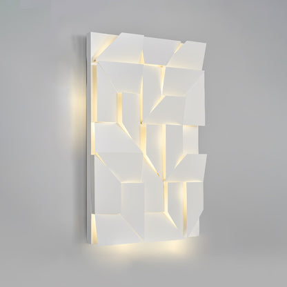 Shadows Grand Plug-in Sconce LED Wall Light - White Metal