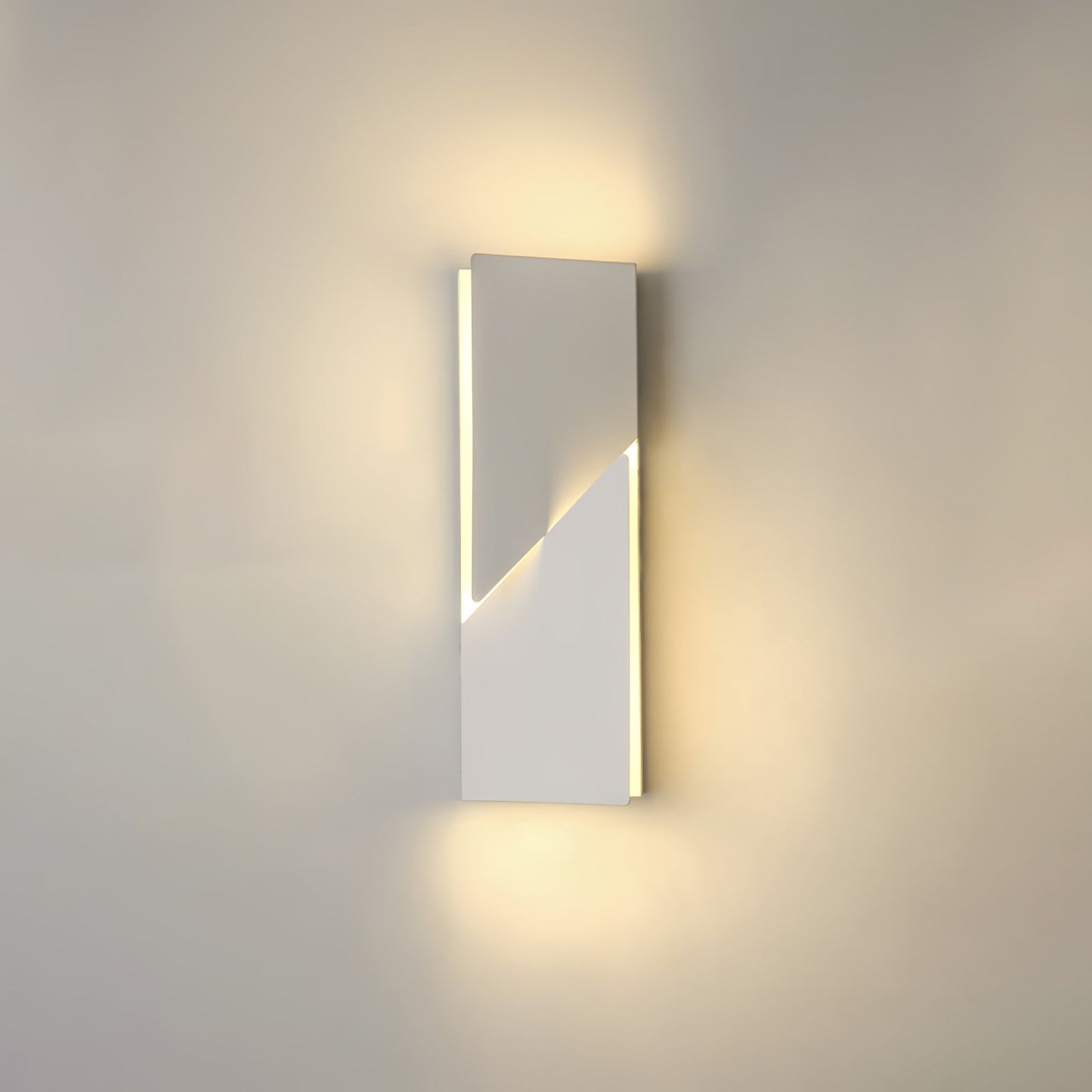 Shadows Grand Plug-in Sconce LED Wall Light - White Metal