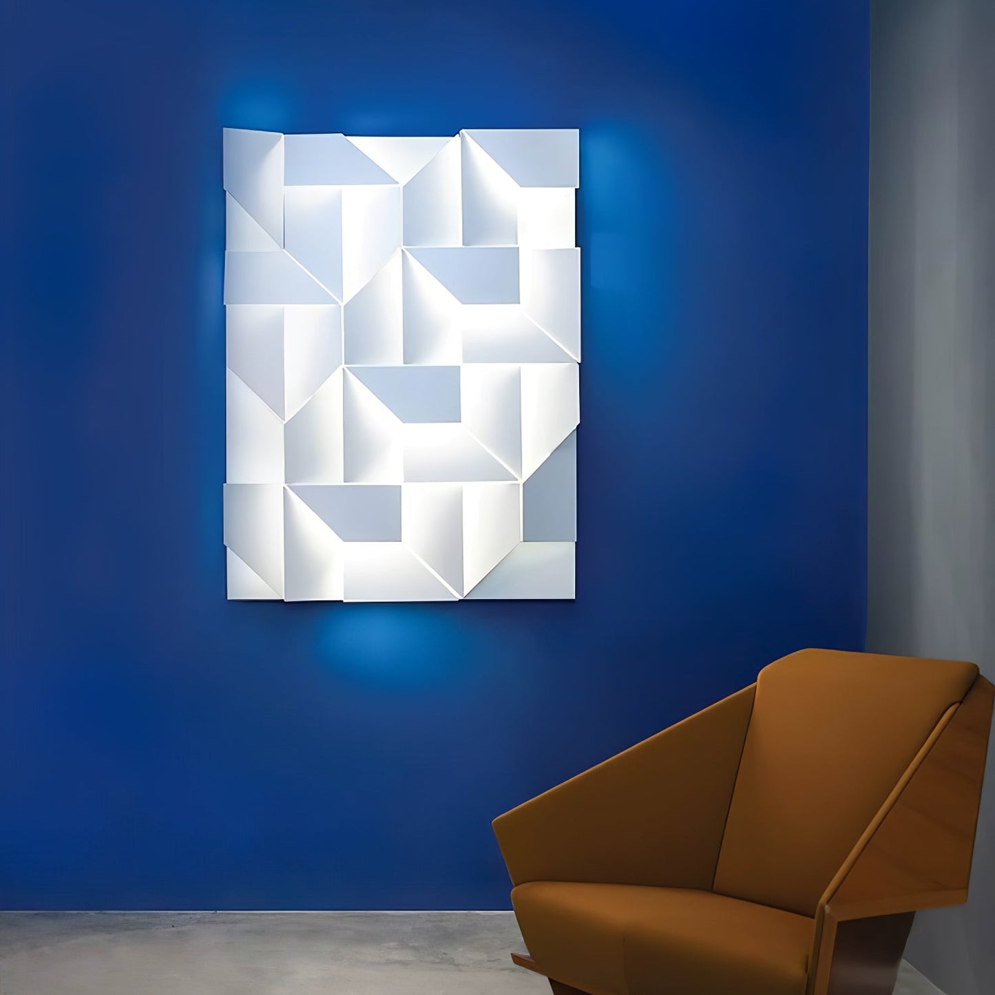 Shadows Grand Plug-in Sconce LED Wall Light - White Metal