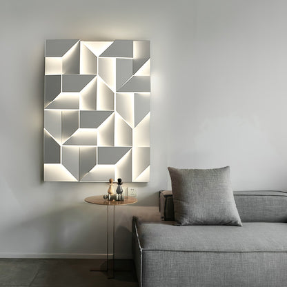 Shadows Grand Plug-in Sconce LED Wall Light - White Metal