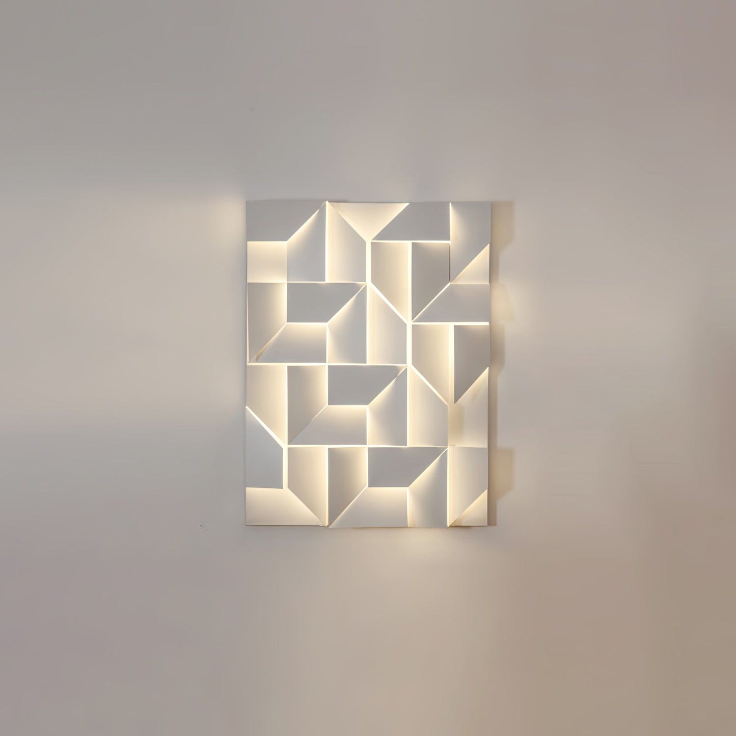 Shadows Grand Plug-in Sconce LED Wall Light - White Metal