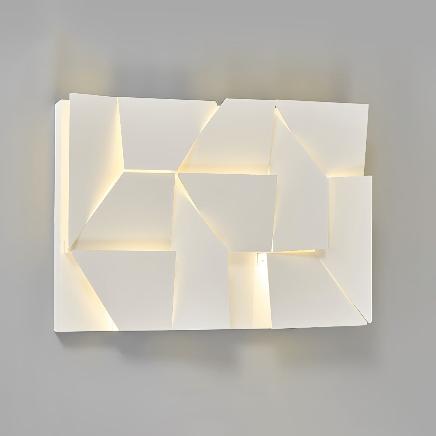 Shadows Grand Plug-in Sconce LED Wall Light - White Metal