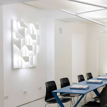 Shadows Grand Plug-in Sconce LED Wall Light - White Metal
