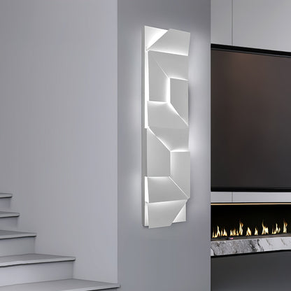 Shadows Grand Plug-in Sconce LED Wall Light - White Metal