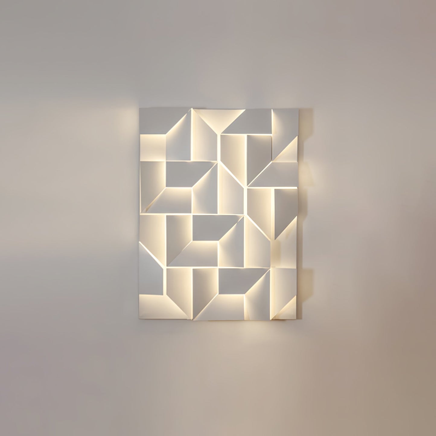 Shadows Grand Plug-in Sconce LED Wall Light - White Metal