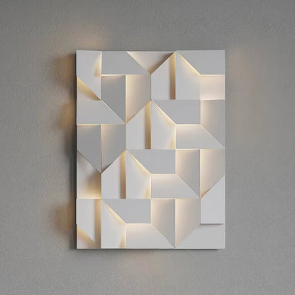 Shadows Grand Plug-in Sconce LED Wall Light - White Metal