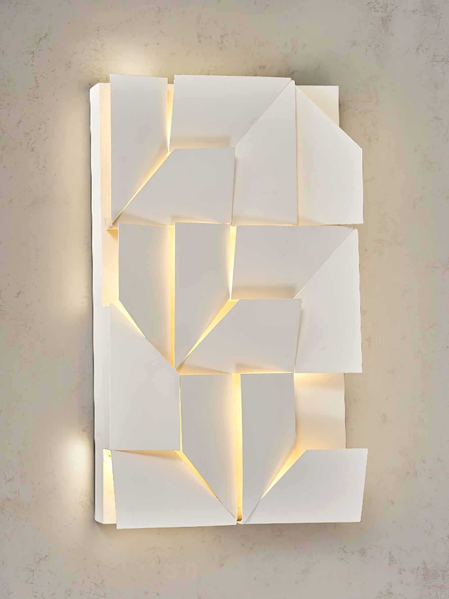 Shadows Grand Plug-in Sconce LED Wall Light - White Metal