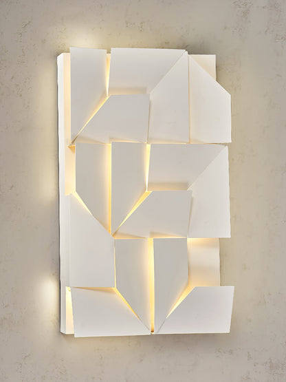 Shadows Grand Plug-in Sconce LED Wall Light - White Metal