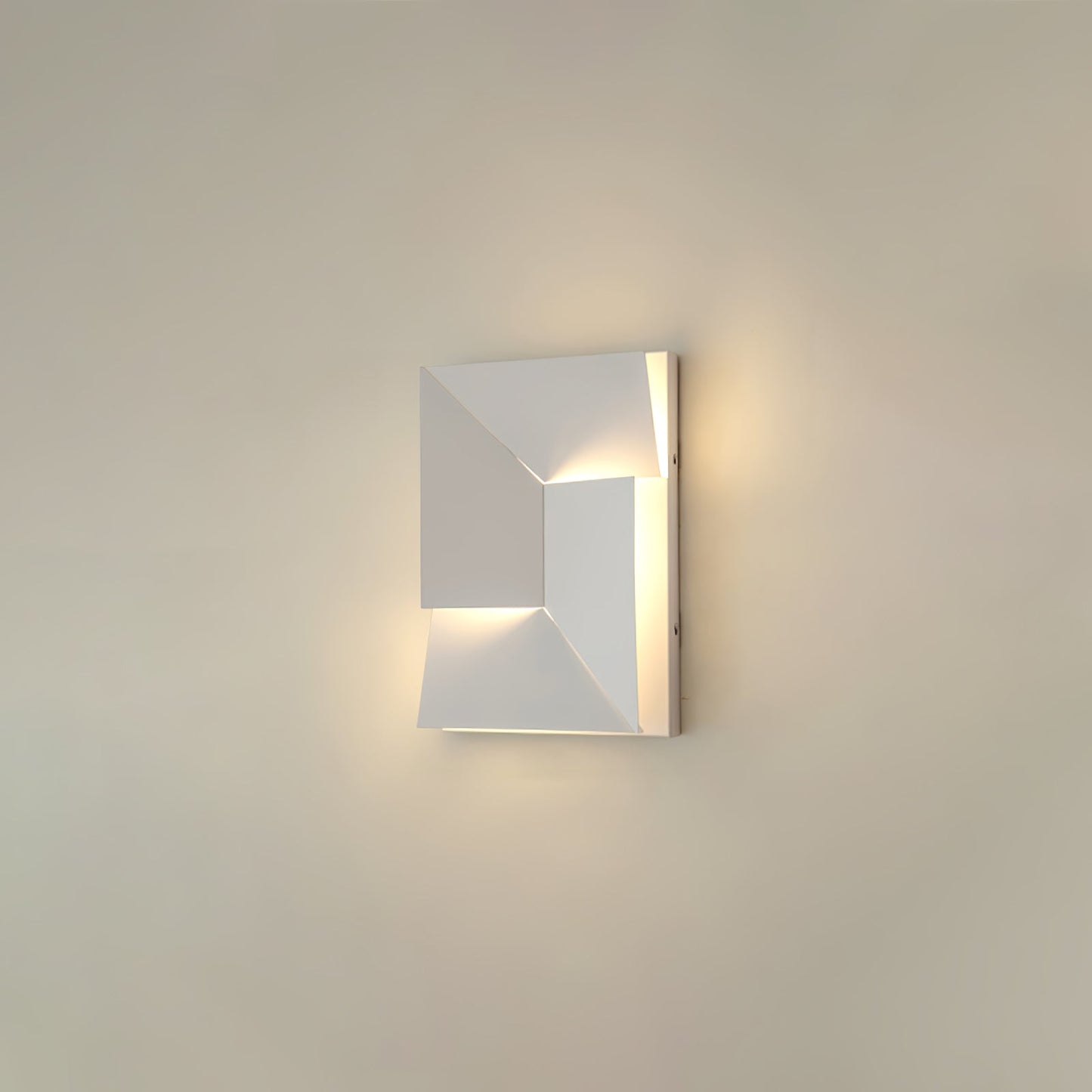 Shadows Grand Plug-in Sconce LED Wall Light - White Metal