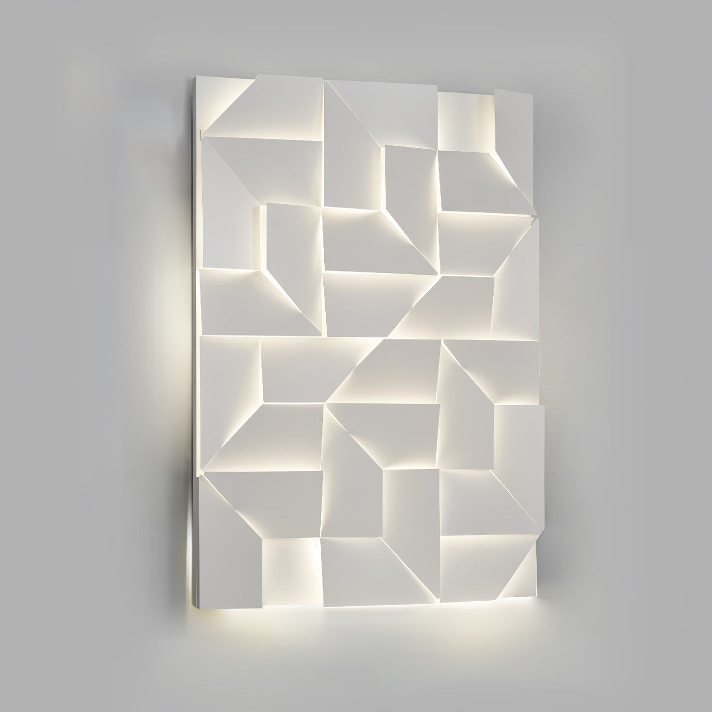 Shadows Grand Plug-in Sconce LED Wall Light - White Metal