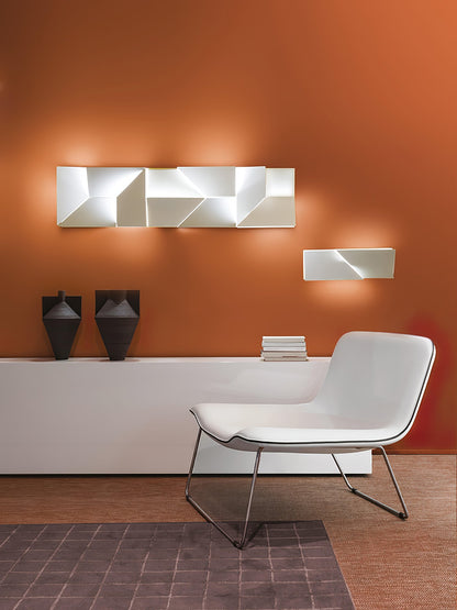 Shadows Grand Plug-in Sconce LED Wall Light - White Metal