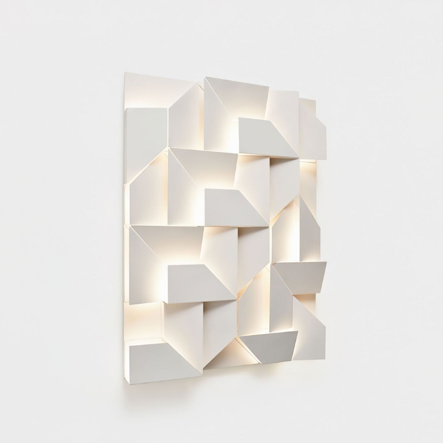 Shadows Grand Plug-in Sconce LED Wall Light - White Metal