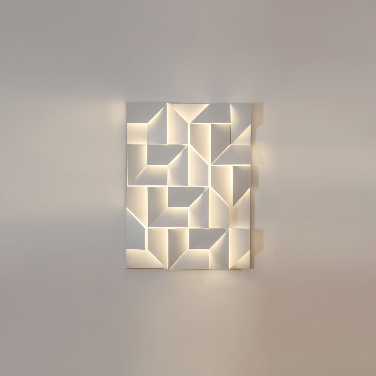 Shadows Grand Plug-in Sconce LED Wall Light - White Metal
