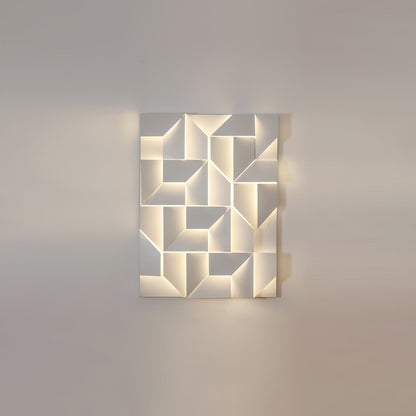 Shadows Grand Plug-in Sconce LED Wall Light - White Metal