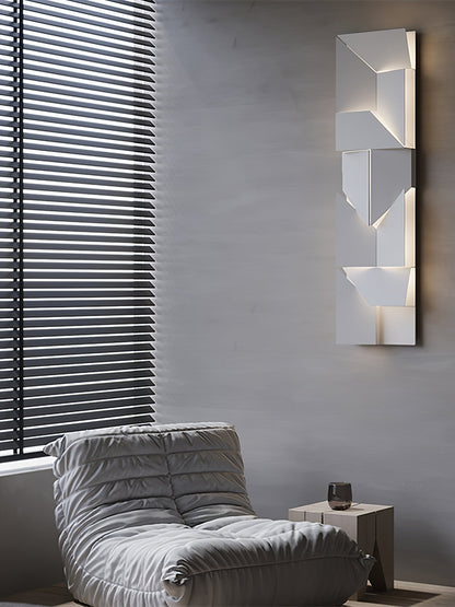 Shadows Grand Plug-in Sconce LED Wall Light - White Metal