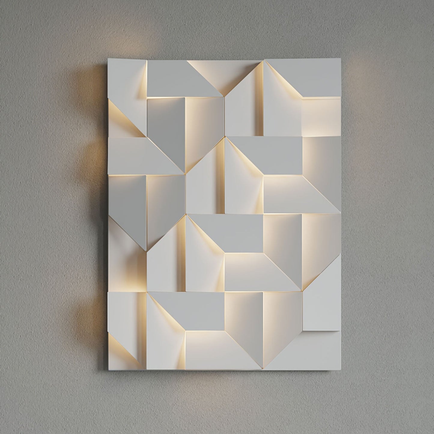 Shadows Grand Plug-in Sconce LED Wall Light - White Metal