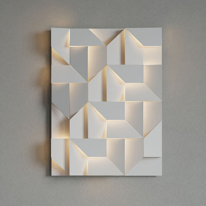 Shadows Grand Plug-in Sconce LED Wall Light - White Metal