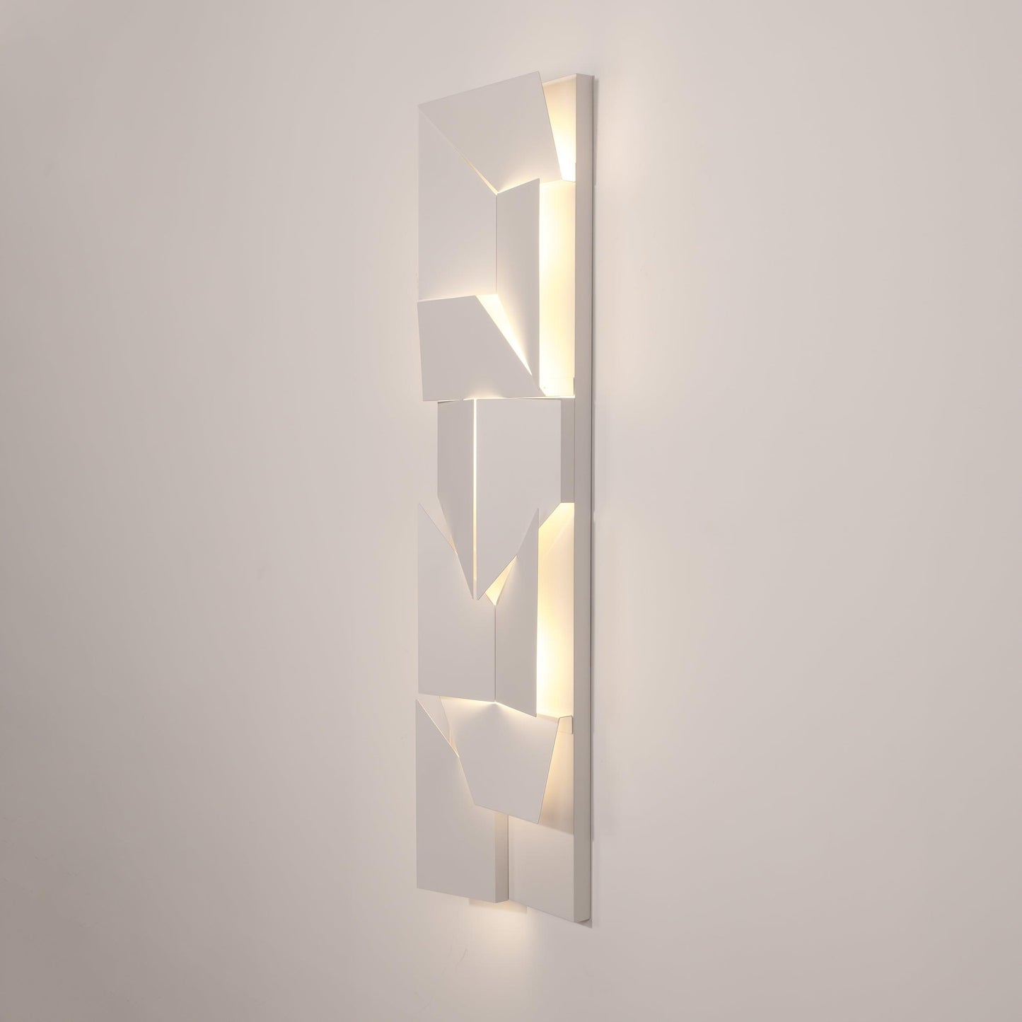 Shadows Grand Plug-in Sconce LED Wall Light - White Metal