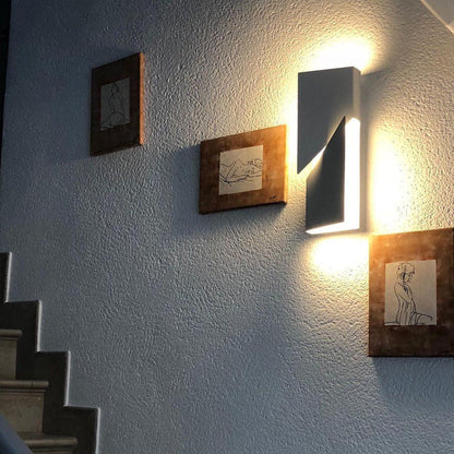 Shadows Grand Plug-in Sconce LED Wall Light - White Metal