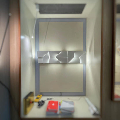 Shadows Grand Plug-in Sconce LED Wall Light - White Metal