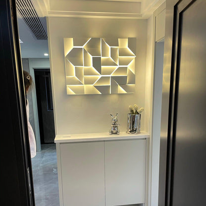 Shadows Grand Plug-in Sconce LED Wall Light - White Metal