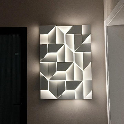 Shadows Grand Plug-in Sconce LED Wall Light - White Metal