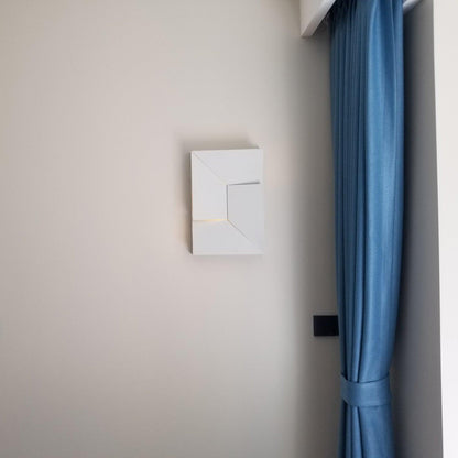 Shadows Grand Plug-in Sconce LED Wall Light - White Metal