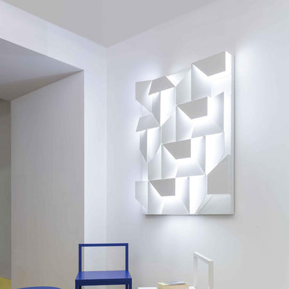 Shadows Grand Plug-in Sconce LED Wall Light - White Metal