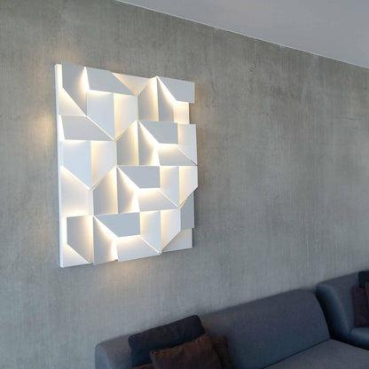 Shadows Grand Plug-in Sconce LED Wall Light - White Metal