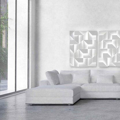 Shadows Grand Plug-in Sconce LED Wall Light - White Metal