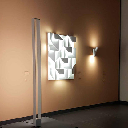 Shadows Grand Plug-in Sconce LED Wall Light - White Metal