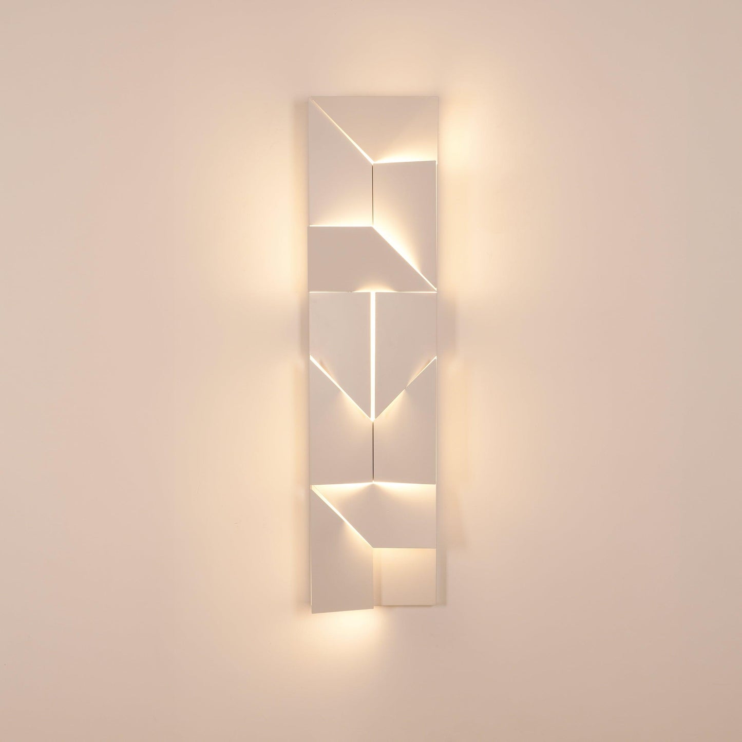 Shadows Grand Plug-in Sconce LED Wall Light - White Metal